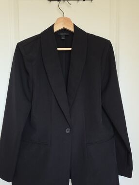 Alfani Black Single-Button Shawl Collar Blazer
